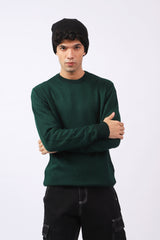 ROUND NECK TWO TONE SWEATER