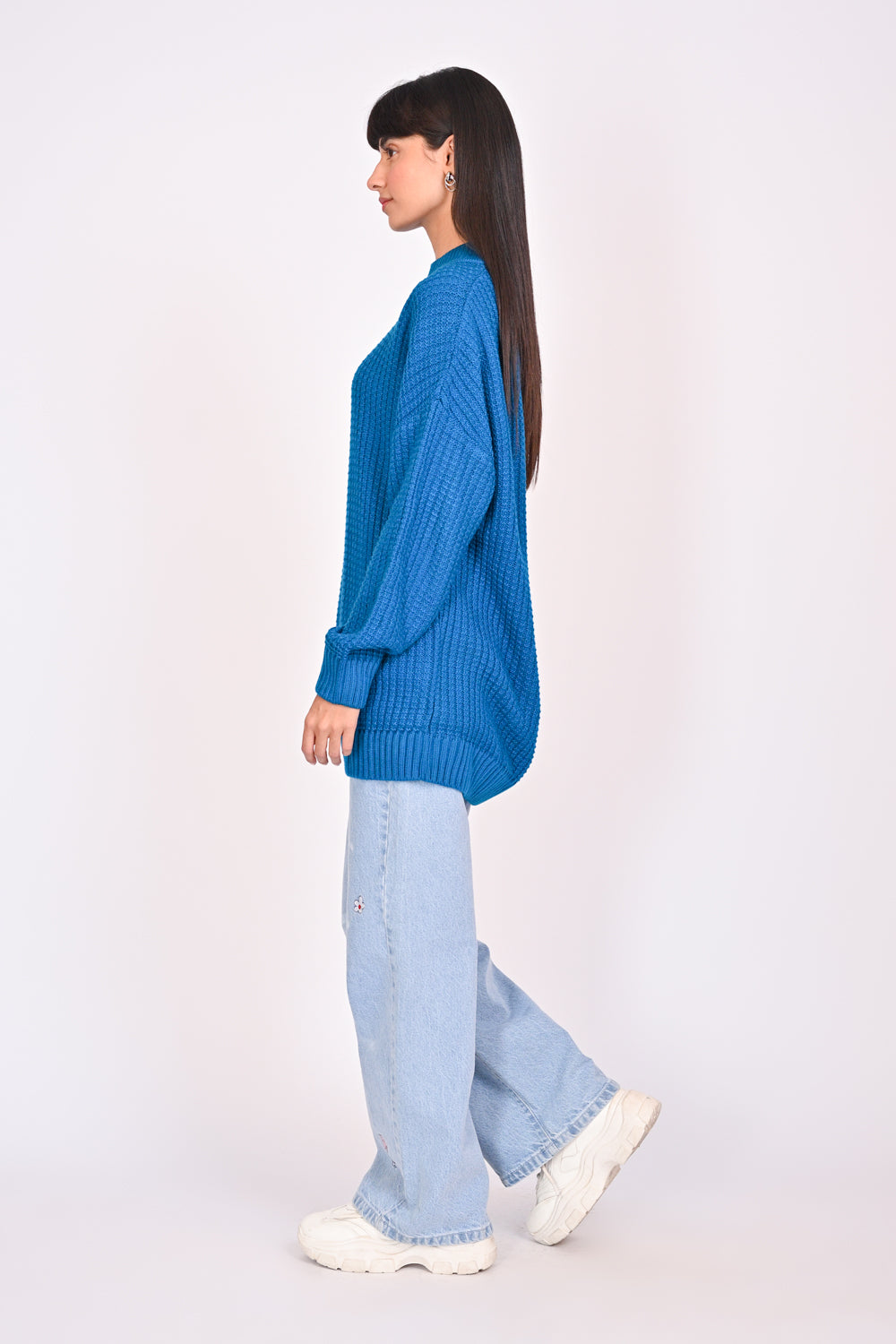 RELAXED FIT MOCK NECK SWEATER