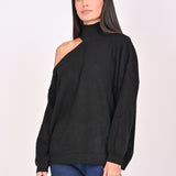 COLD SHOULDER SWEATER