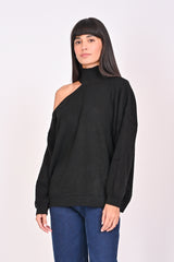 COLD SHOULDER SWEATER