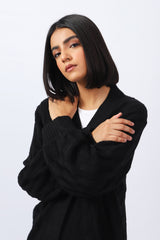 TEXTURED SWEATER WITH BLOUSED SLEEVES