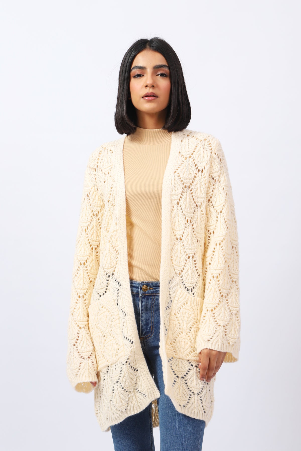 CHUNKY CROCHET CARDIGAN