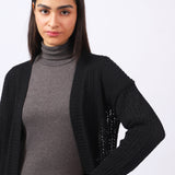 TEXTURED CROCHET CARDIGAN