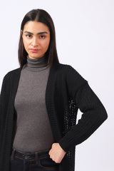 TEXTURED CROCHET CARDIGAN