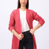 TEXTURED CROCHET CARDIGAN