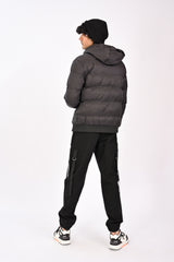 HOODED PUFFER JACKET