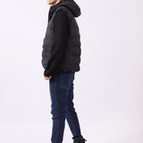 PUFFER GILET WITH HOOD