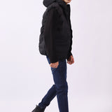 PUFFER GILET WITH HOOD