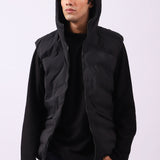 PUFFER GILET WITH HOOD