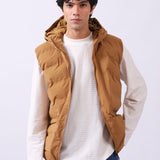 PUFFER GILET WITH HOOD