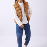 PUFFER GILET WITH HOOD