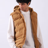 PUFFER GILET WITH HOOD