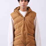 PUFFER GILET WITH HOOD