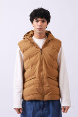 PUFFER GILET WITH HOOD