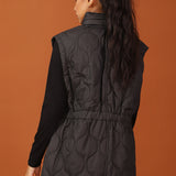 SLEEVELESS QUILTED JACKET