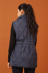 SLEEVELESS QUILTED JACKET