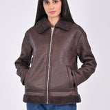 JACKET WITH FUR NOTCH COLLAR