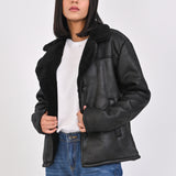 JACKET WITH FUR NOTCH COLLAR