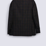 WOOL BLEND CHECK COAT