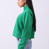 CROPPED SWEATSHIRT WITH ZIPPER