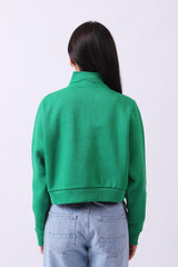 CROPPED SWEATSHIRT WITH ZIPPER