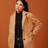 COAT WITH WAIST CUTLINE DETAIL