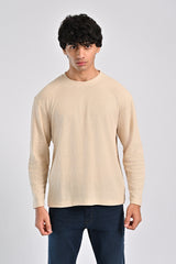 TEXTURED FULL SLEEVE BOX FIT TEE