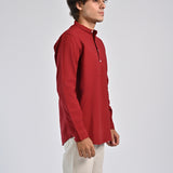 MANDARIN COLLAR SHIRT