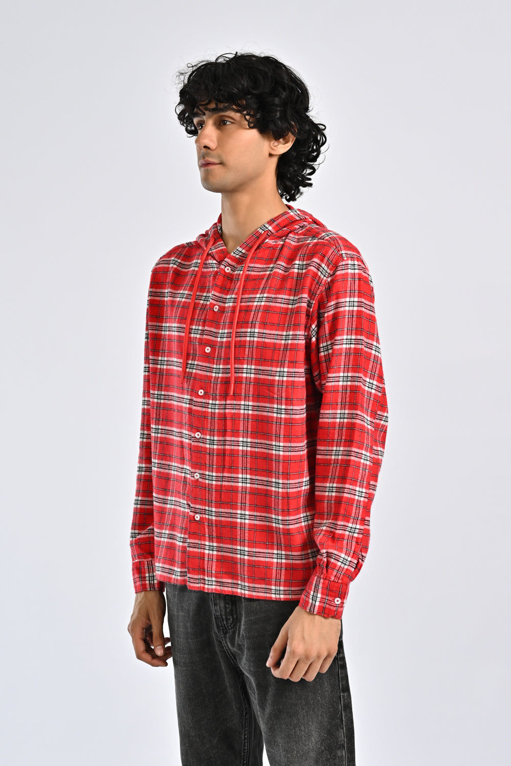 BAGGY FIT FLANNEL CHECK SHIRT