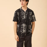 RESORT COLLAR PRINTED BAGGY FIT POLO