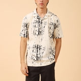 RESORT COLLAR PRINTED BAGGY FIT POLO