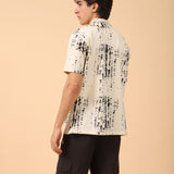 RESORT COLLAR PRINTED BAGGY FIT POLO