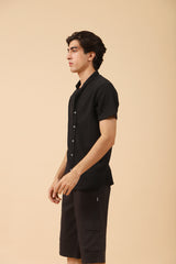 MANDARIN COLLAR BUTTON DOWN POLO