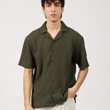 RESORT COLLAR BUTTON DOWN BOX FIT TEXTURED POLO