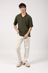 RESORT COLLAR BUTTON DOWN BOX FIT TEXTURED POLO