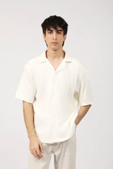 RESORT COLLAR BUTTON DOWN BOX FIT TEXTURED POLO