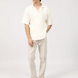 RESORT COLLAR BUTTON DOWN BOX FIT TEXTURED POLO