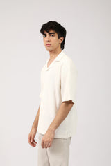 RESORT COLLAR BUTTON DOWN BOX FIT TEXTURED POLO