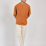 BAGGY FIT STONE WASH HENLEY