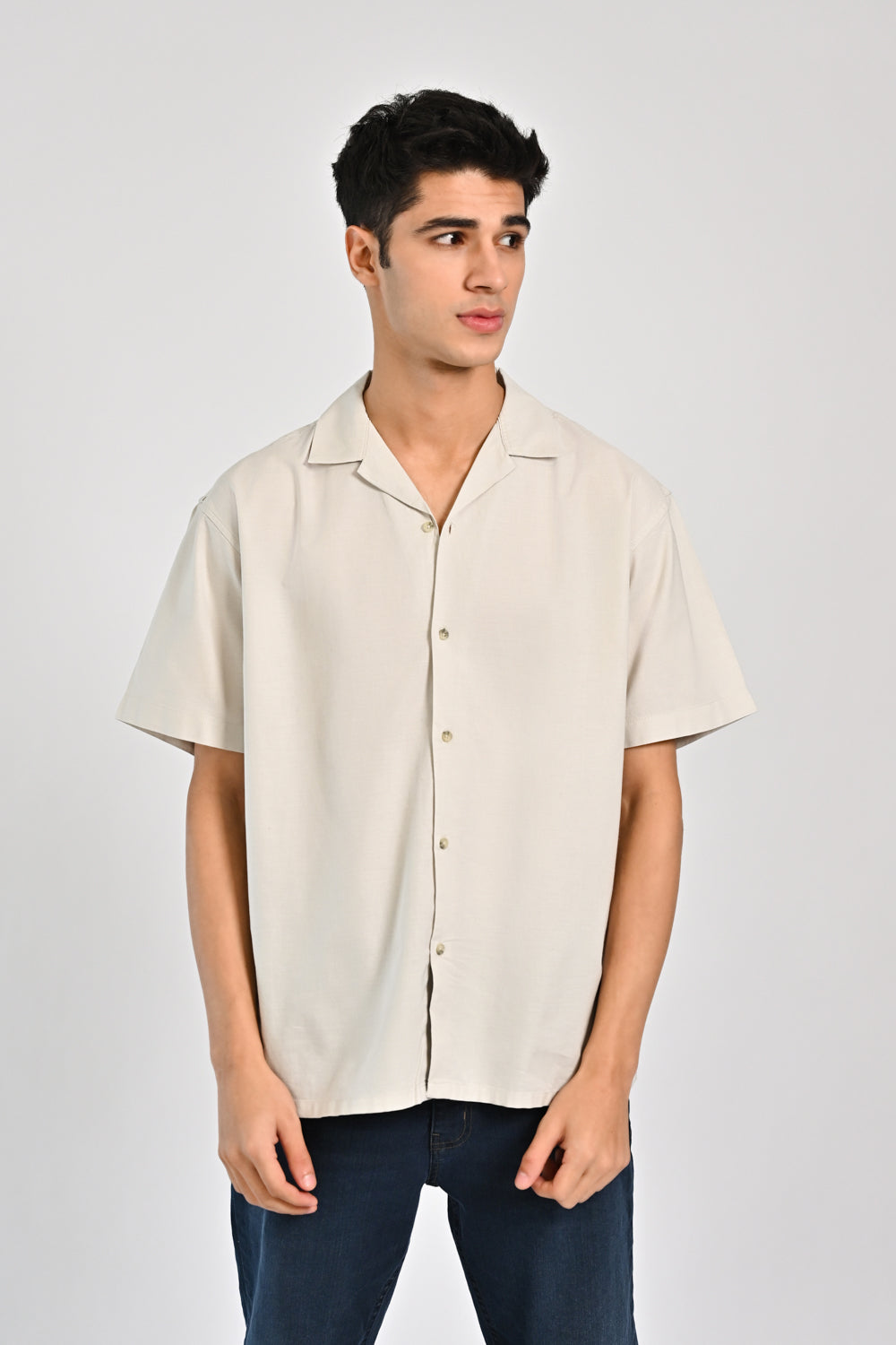 BAGGY FIT RESORT COLLAR SHIRT