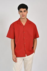 BAGGY FIT RESORT COLLAR SHIRT