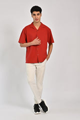 BAGGY FIT RESORT COLLAR SHIRT