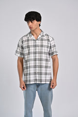 RESORT COLLAR BAGGY FIT CHECK SHIRT