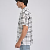 RESORT COLLAR BAGGY FIT CHECK SHIRT