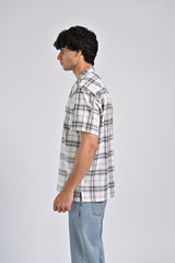 RESORT COLLAR BAGGY FIT CHECK SHIRT