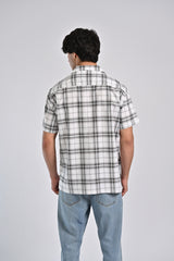 RESORT COLLAR BAGGY FIT CHECK SHIRT