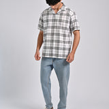 RESORT COLLAR BAGGY FIT CHECK SHIRT