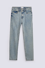 ACID WASH SLIM RELAXED FIT DENIM