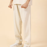 BAGGY FIT TEXTURED EASY PANTS