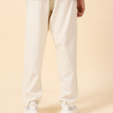 BAGGY FIT TEXTURED EASY PANTS